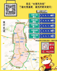 对在太原市行政区域内道路行驶的机动车(含临时号牌车辆)采取交通限行